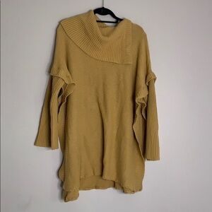 Vintage Caren Sport knit camel Pullover Poncho Sweater gold women’s plus size 3X